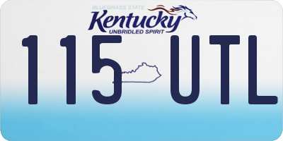 KY license plate 115UTL