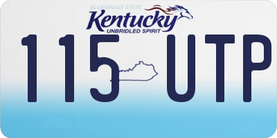 KY license plate 115UTP
