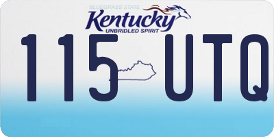 KY license plate 115UTQ