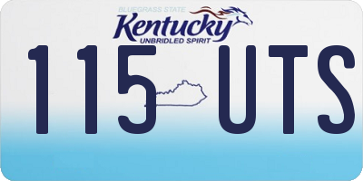 KY license plate 115UTS