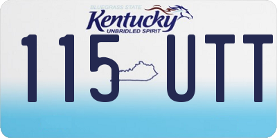 KY license plate 115UTT