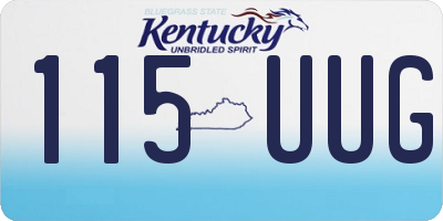 KY license plate 115UUG