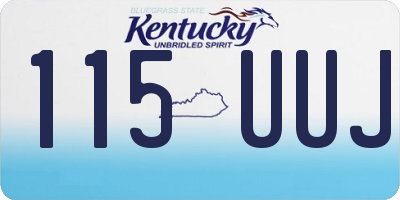 KY license plate 115UUJ