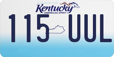 KY license plate 115UUL