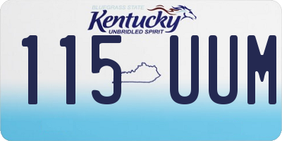 KY license plate 115UUM