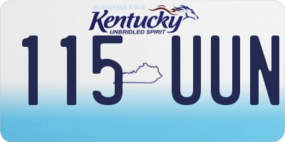 KY license plate 115UUN