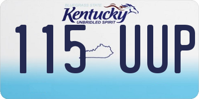 KY license plate 115UUP