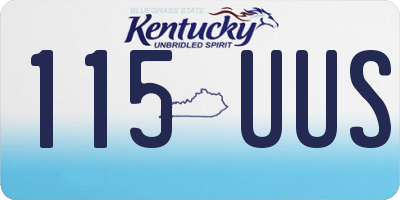 KY license plate 115UUS