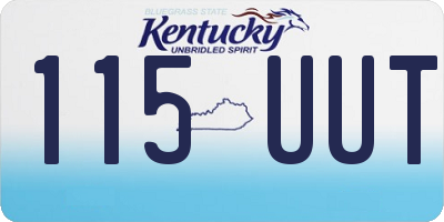KY license plate 115UUT