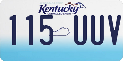 KY license plate 115UUV
