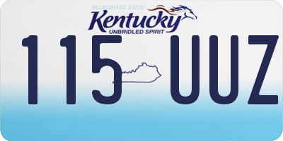 KY license plate 115UUZ