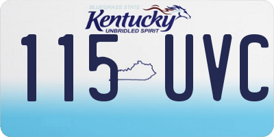 KY license plate 115UVC