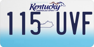 KY license plate 115UVF