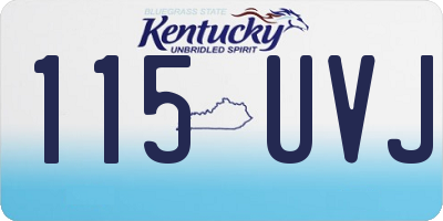 KY license plate 115UVJ