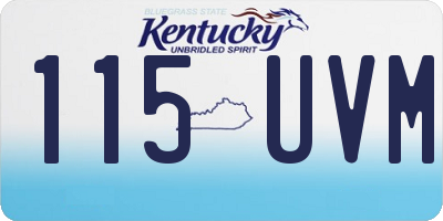 KY license plate 115UVM
