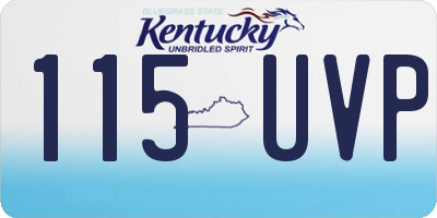 KY license plate 115UVP