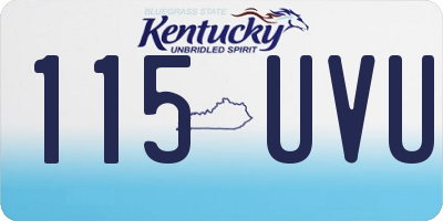 KY license plate 115UVU