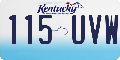 KY license plate 115UVW