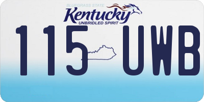 KY license plate 115UWB
