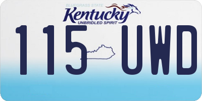 KY license plate 115UWD