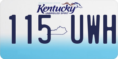 KY license plate 115UWH