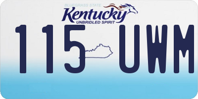 KY license plate 115UWM