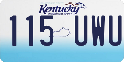 KY license plate 115UWU