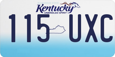 KY license plate 115UXC