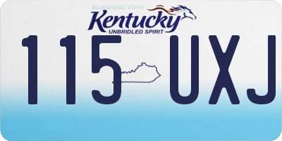 KY license plate 115UXJ