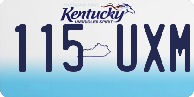 KY license plate 115UXM