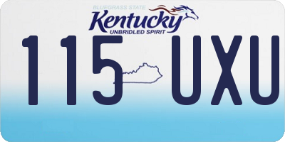 KY license plate 115UXU