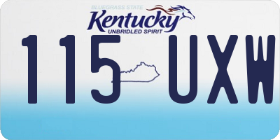 KY license plate 115UXW