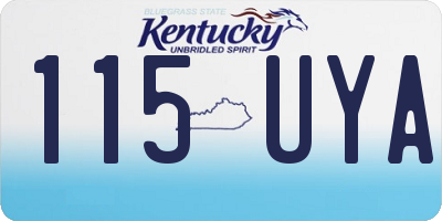 KY license plate 115UYA
