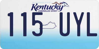 KY license plate 115UYL