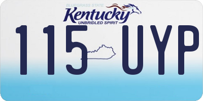 KY license plate 115UYP