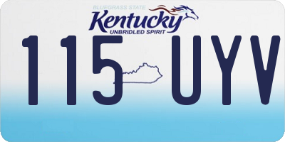 KY license plate 115UYV