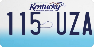 KY license plate 115UZA