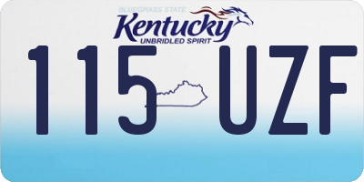 KY license plate 115UZF