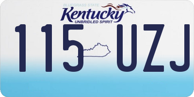 KY license plate 115UZJ