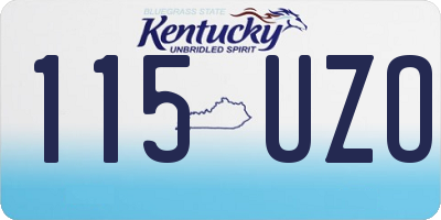 KY license plate 115UZO