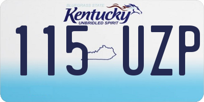 KY license plate 115UZP