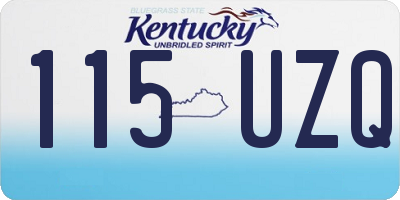 KY license plate 115UZQ