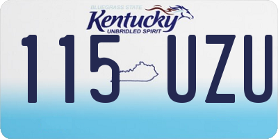 KY license plate 115UZU