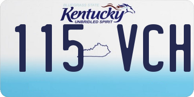 KY license plate 115VCH