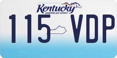 KY license plate 115VDP