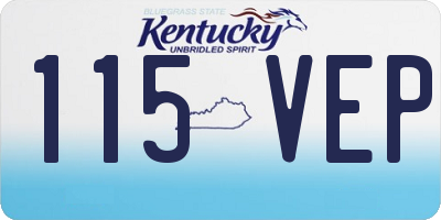 KY license plate 115VEP