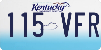 KY license plate 115VFR