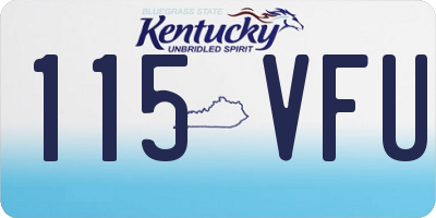 KY license plate 115VFU
