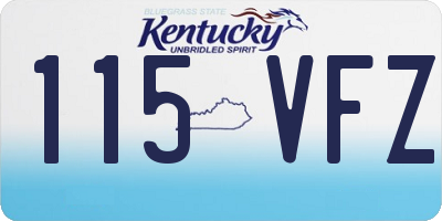 KY license plate 115VFZ