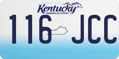 KY license plate 116JCC